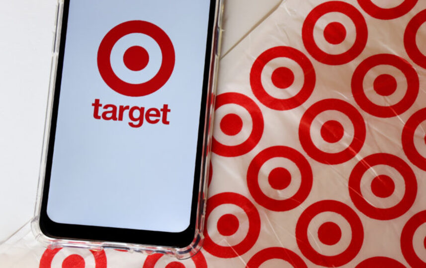 Phone with a Target logo on the screen