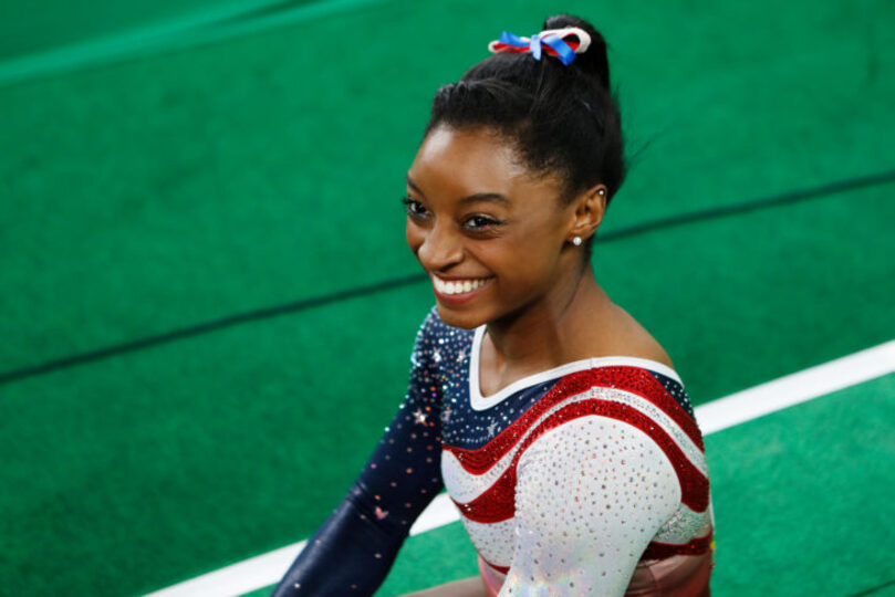 Shot of Simone Biles smiling