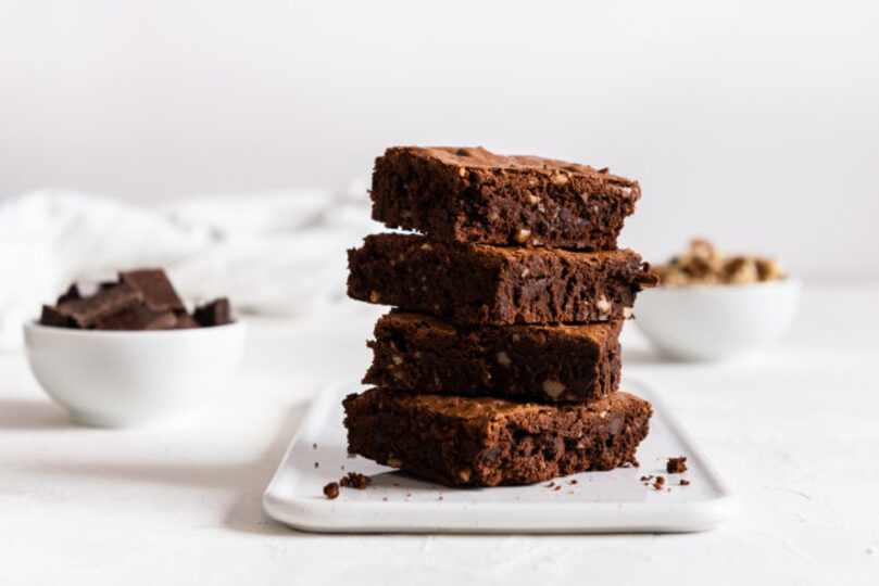 Stack of brownies