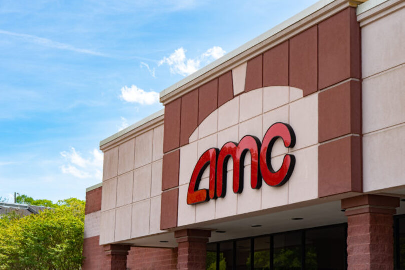 Outside shot of an AMC movie theater