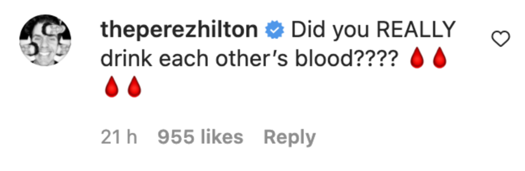 Perez Hilton commenting on Megan Foxs' engagement